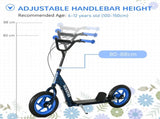 Kids Scooter with Adjustable Handlebar, Children's Kick Scooter with Non-slip Footplate, Rear Brake, T3398P348527
