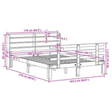 Bed Frame with Headboard without Mattress White 160x200 cm 3306858