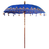 Balinese Parasol Blue 215 x 215 x 260 cm Cotton and Wood 42006457