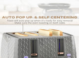 1.7L 3000W Fast Boil Kettle & 4 Slice Toaster Set, Kettle and Toaster Set with 7 Browning Controls, T3398P344737