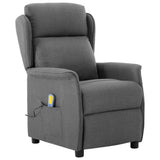 Massage Chair Light Grey 93.5 x 67.5 x 101.5 cm Fabric 348349