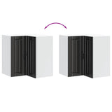 Kitchen Wall Corner Cabinet Lucca Black Engineered Wood 853858