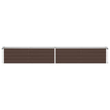 Garden Raised Bed Galvanised Steel 320x40x45 cm Brown 47054