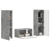 TV Cabinet Set 5 pcs Concrete Grey Engineered Wood 3409099