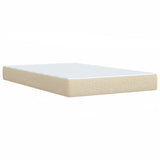Box Spring Bed with Mattress Cream 120x190 cm Fabric 3285832