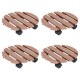 Plant Trolleys 4 pcs Brown 30x7,5 cm WPC 3143925