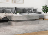 Coffee Table with LED Lights Concrete Grey 90x50x40 cm 839864
