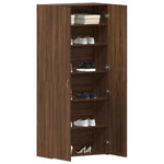 Shoe Cabinet with Door Brown 80 x 35.5 x 180 cm Engineered wood 3333842
