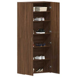Shoe Cabinet with Door Brown 80 x 35.5 x 180 cm Engineered wood 3333842
