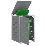 Wheelie Bin Storage Grey 77.5 x 69 x 112.5 cm Stainless Steel 42028998