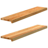 Window Sills 2 pcs Light Brown 100x20x2 cm Solid Wood Oak 4009136