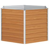 Raised Garden Bed Light Brown 129 x 129 x 77 cm 42017322