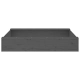 Sandbox with Seats Grey Square Solid Wood Pine 825032
