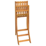 ZNTS Folding Outdoor Bar Stools 2 pcs Solid Wood Acacia 319188