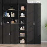 Highboard Black 40x41x185 cm Engineered Wood 3281667