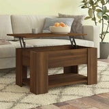 Coffee Table Brown Oak 79x49x41 cm Engineered Wood 819277