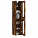 Highboard Smoked Oak 34.5x34x180 cm Engineered Wood 3199422