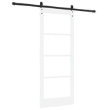 Sliding Door White and Black 83 x 202 cm 3332390