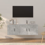 2 Piece TV Cabinet Set Concrete Grey Engineered Wood 3188410