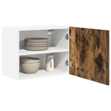 Hanging Cabinet 2 pcs Smoked Oak and White 50 x 31 x 40 cm 884155