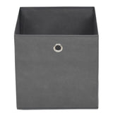 Storage Boxes 10 pcs Non-woven Fabric 28x28x28 cm Grey 325193