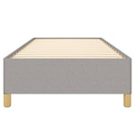 ZNTS Bed Frame without Mattress Light Grey 90x190 cm Single Single Fabric 349863