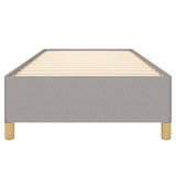 ZNTS Bed Frame without Mattress Light Grey 90x190 cm Single Single Fabric 349863