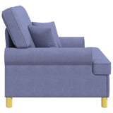 XXL Armchair with Cushions Jeans Blue Fabric 42043516