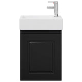 Bathroom Vanity Unit with Tap Black 45.5 x 22.5 x 84 cm 889472