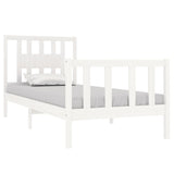 Bed Frame without Mattress White Solid Wood 90x190 cm Single Single 3104094
