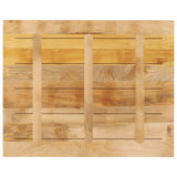 Table Top 90x80x3.8 cm Rectangular Solid Wood Rough Mango 371416