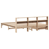 Bookcase Bed without Mattress 200x200 cm Solid Wood Pine 3309797