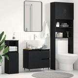 Bathroom Cabinet Black Oak 65 x 33 x 60 cm Engineered Wood 862890