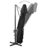 Cantilever Garden Parasol with Double Top Black 400x300 cm 312377