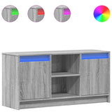 TV Cabinet with LED Grey Sonoma 100x34x50 cm Engineered Wood 852192
