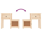 Bedside Cabinet 2 pcs 79.5x38x65.5 cm Solid Wood Pine 814540