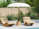 Balinese Parasol Cream 190 x 190 x 260 cm Cotton and solid wood 42006450