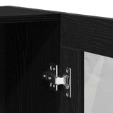 Book Cabinet Black Oak 82.5x30.5x115 cm Engineered Wood 862021