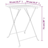 Folding Bistro Table 55x54x71 cm Solid Wood Teak and Steel 319978