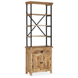 244943 Sideboard with Shelves Solid Mango Wood 65x30x180 cm