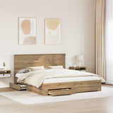 Bed Frame with Drawer Artisan Oak 180 x 200 cm Engineered Wood 3411279