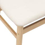 Dining Chairs 2 pcs Natural 42 x 47.5 x 81 cm Solid Rubber Wood 42020431