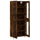 Highboard Smoked Oak 69.5x34x180 cm Engineered Wood 3198262