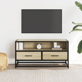 TV Cabinet Sonoma Oak 80x34.5x40 cm Engineered Wood and Metal 848810