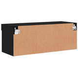 TV Cabinet with LED Lights Black 80x30x30 cm 837143