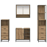 Bathroom Furniture Set 4 pcs Artisan Oak Engineered Wood 3402543