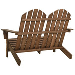 2-Seater Garden Adirondack Chair Solid Fir Wood Brown 315901