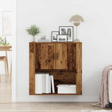 Wall Cabinet with Door Old Wood 80 x 33 x 80 cm Engineered Wood 862114