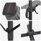 Umbrella Anthracite 351 x 250 x 253 cm Polyester and Aluminium 42003361