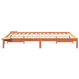 Bed Frame with Side Tables Wax Brown 140 x 210 cm 873228
